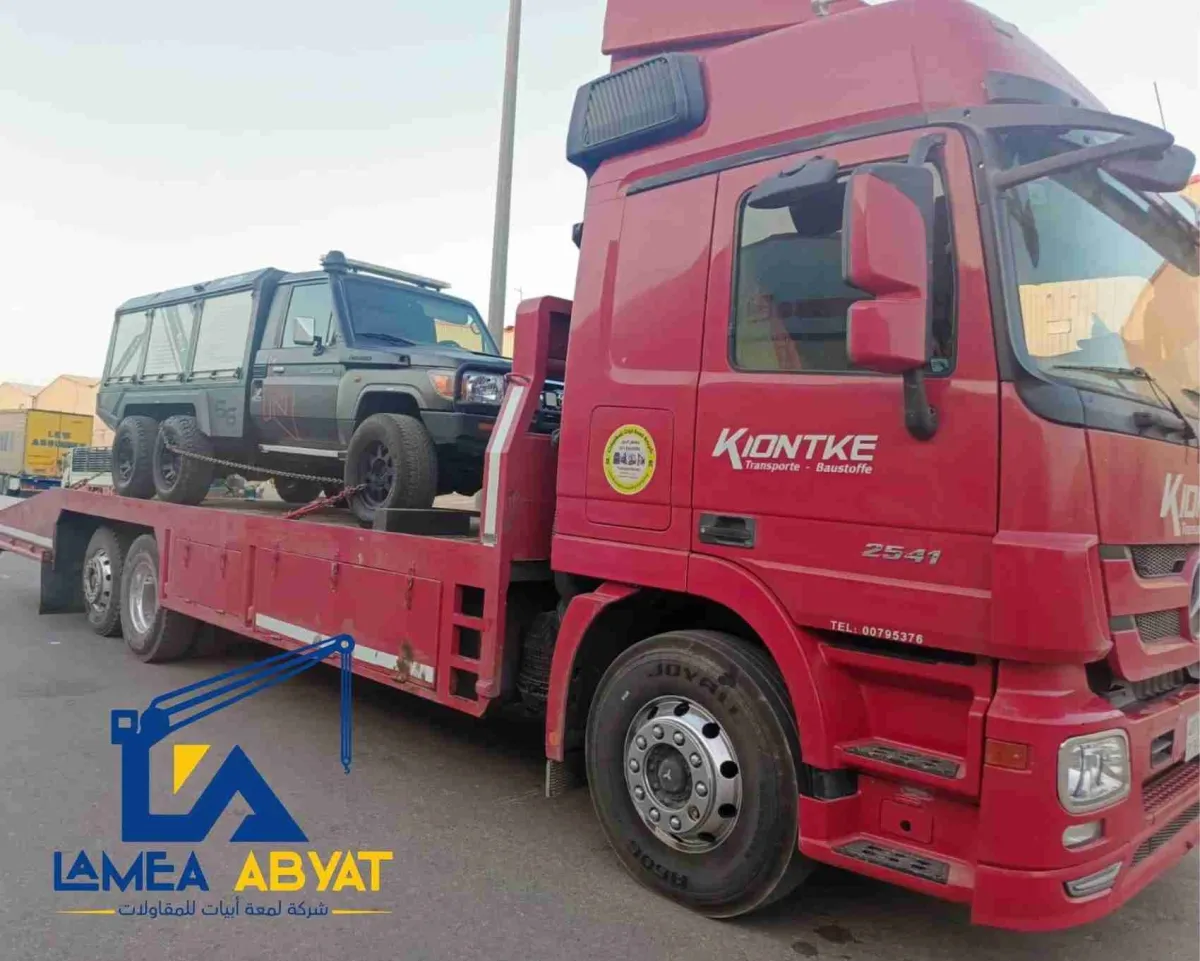 سطحة نقل معدات مسطحة موديل حديث سفتي كامل